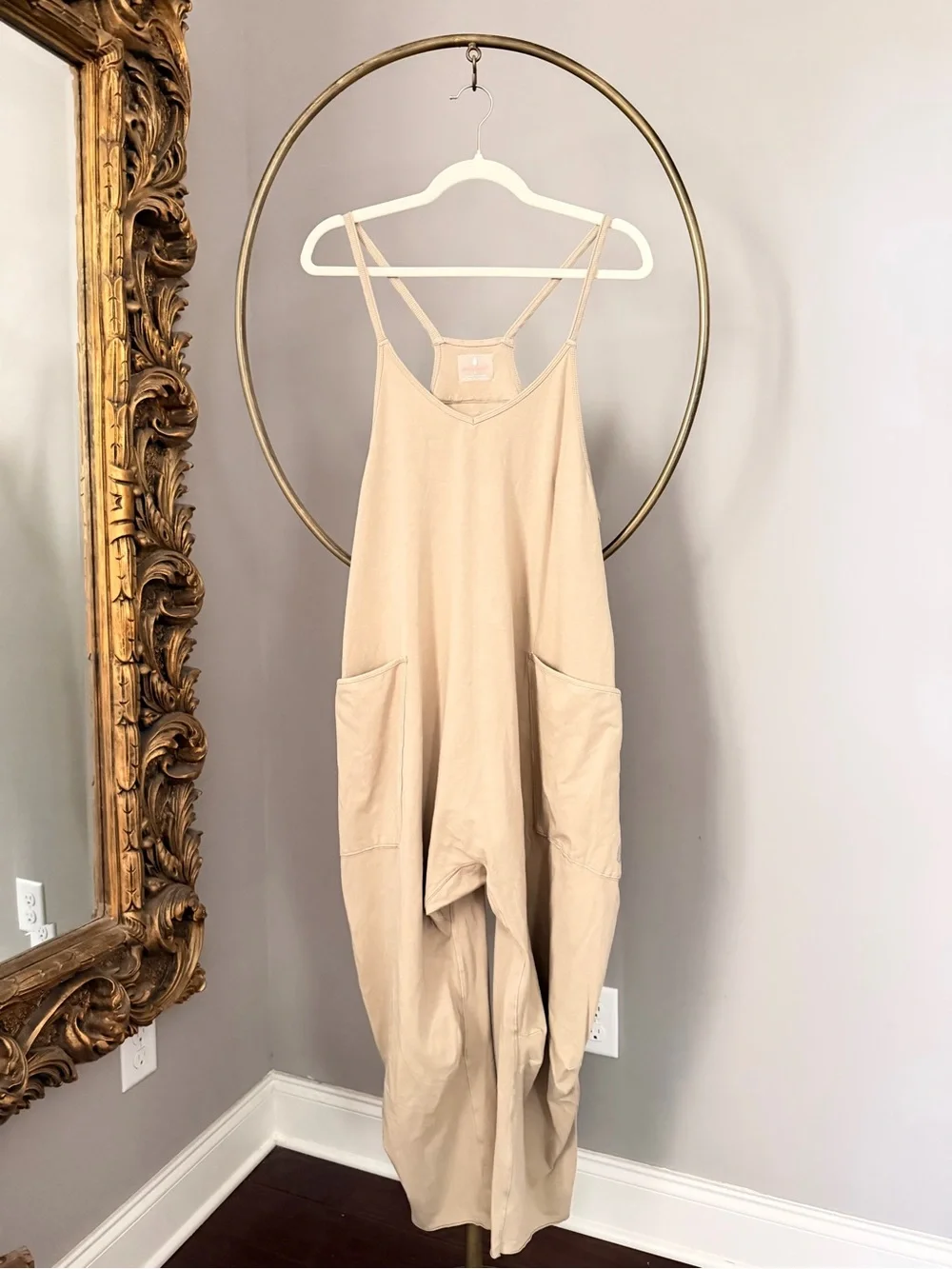 Free People Taupe Hotshot Onesie NWOT